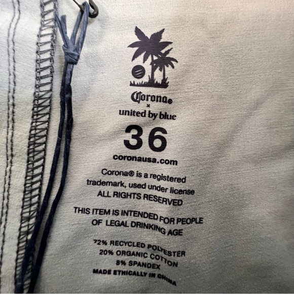 UBB x Corona Men Boardshorts 36 NWT 9" Inseam Recycled Eco-Friendly Swim Trunks - Picture 4 of 16